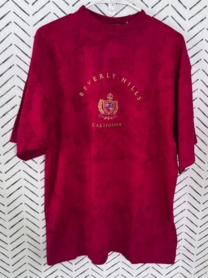 NEW Vintage 90s Double B Santa Fe Red tie-dye Beverly Hills California T-shirt