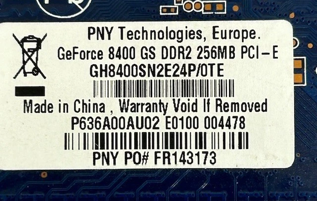 256MB PNY nVidia GeForce 6400 GS DDR2 VGA / DVI PCI-e Graphics Video Card - Image 2 of 4