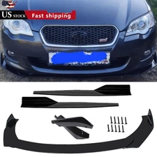 Front Bumper Lip Chin Spoiler Body Kit Splitter Side Skirt For Subaru