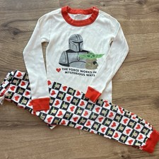 Hanna Andersson Star Wars Yoda Valentines Long John Pajama Set Kid Size 5/110 cm