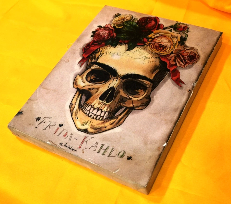 #2 Frida Kahlo pequeno pôster de lona vintage emoldurado da Flórida venda de propriedade RARO - Imagem 2 de 4