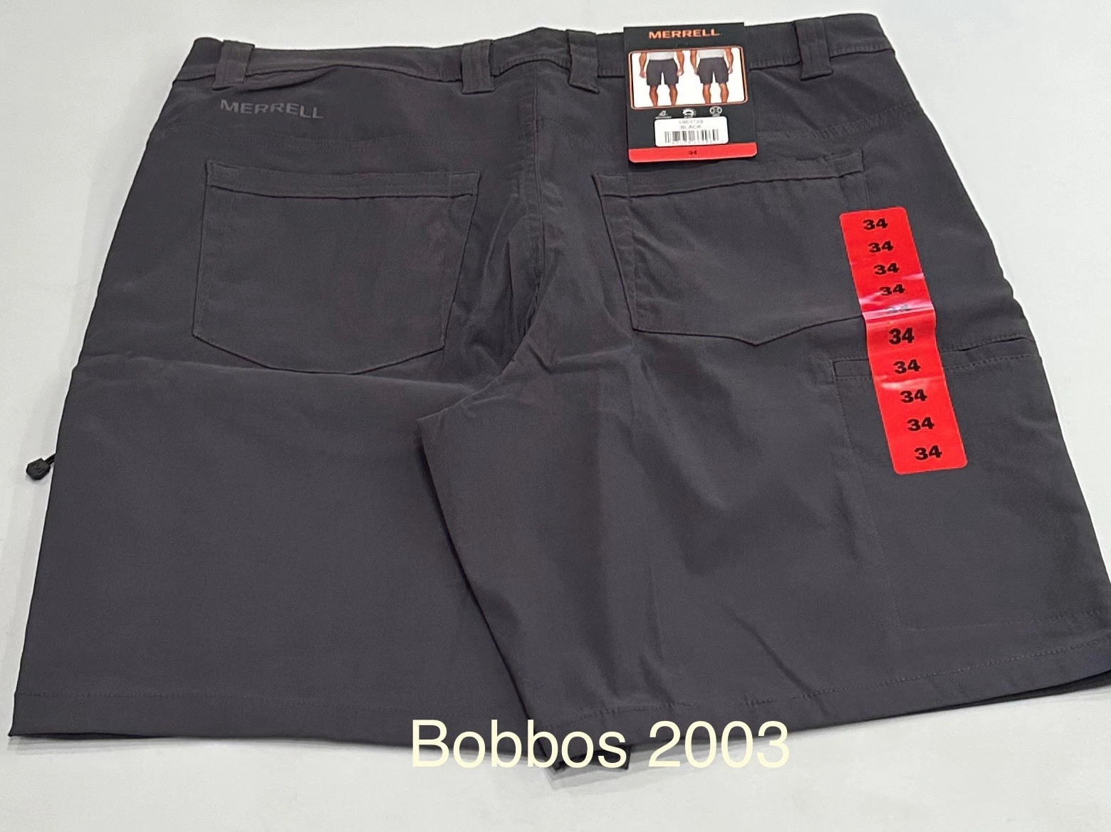 Merrell Men's Trail Shorts, Black (Gray), Size 34