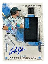 Carter Johnson 2025 Panini Impeccable #EJA-CJ Elegance Patch Auto 50/99 Marlins