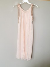Vintage Sears Nightgown Peach Lace Bow Pullover Medium NWT