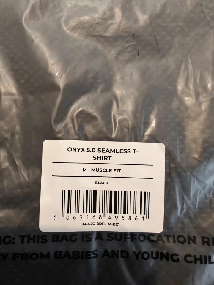 Gymshark Onyx 5.0 v5 Seamless T-Shirt Black/Lift Green SIZE MEDIUM Ships Fast ✅ - Image 2 of 4