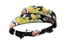 Ed Hardy Men's Coy Fish Print Black Belt With Rivet Studs Size 42 New