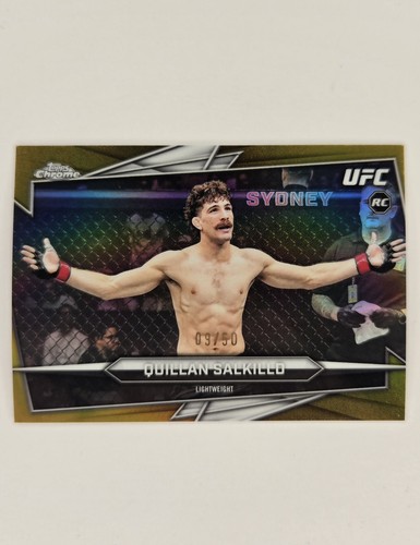 2026 Topps Chrome UFC #57 Quillan Salkilld Gold Refractor Rookie RC /50 SP