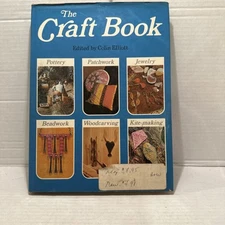 Craft Book Colin Elliott Pottery Patchwork Woodcarving Jewelry HCDJ  Vintage