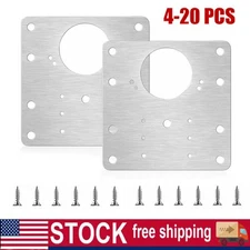 4-20 Hinge Repair Plate for Cabinet Door, Stainless Steel Repair Bracket Kit