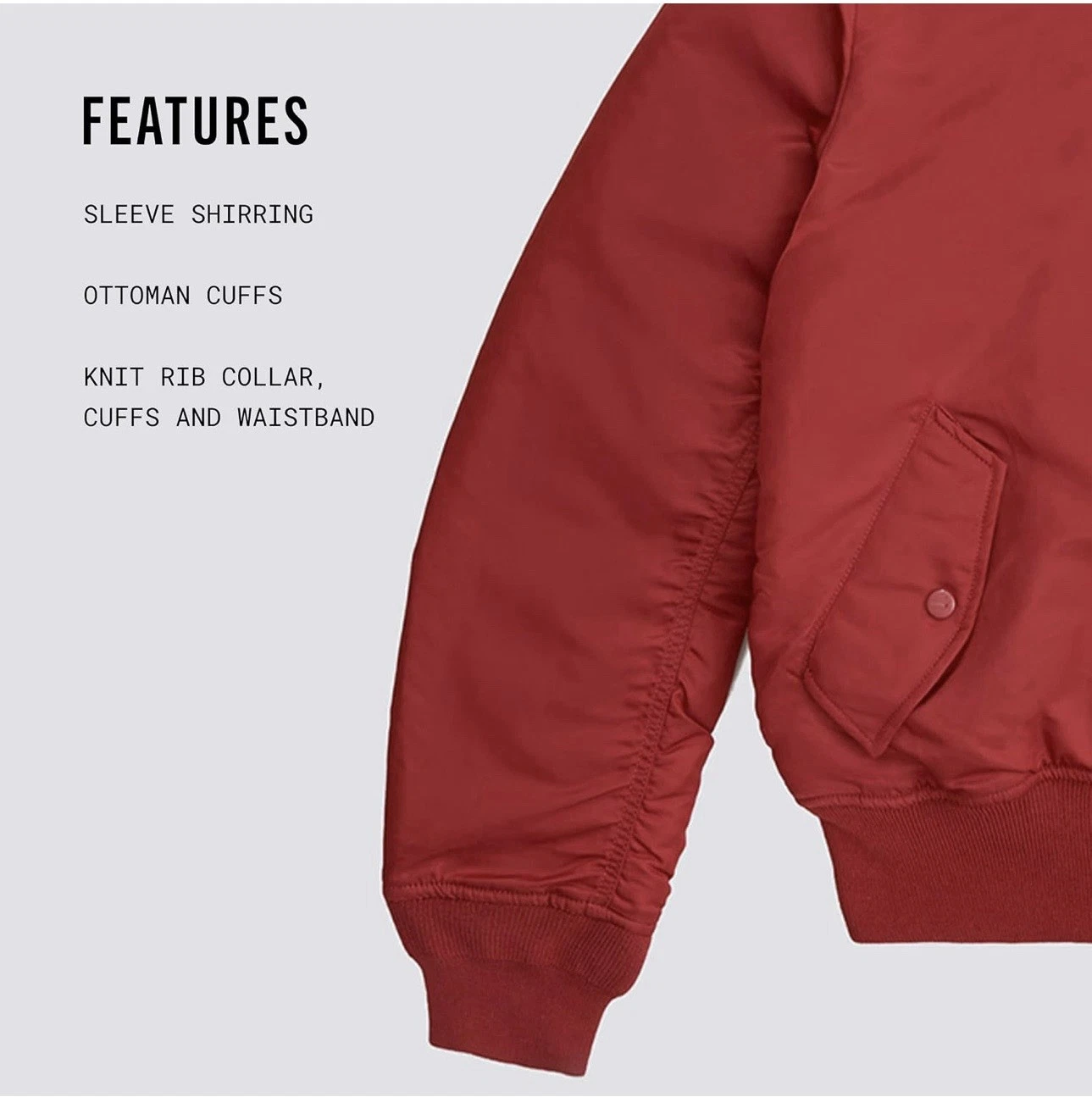 Alpha Industries Men’s MA-1 Natus Insulated Jacket Red Olive Lining Size 2XL image 12