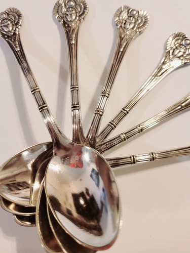 Vintage Murray's Silverplate Condiment, Expresso, Demitasse Teaspoons ~ Set of 6 - Picture 3 of 19