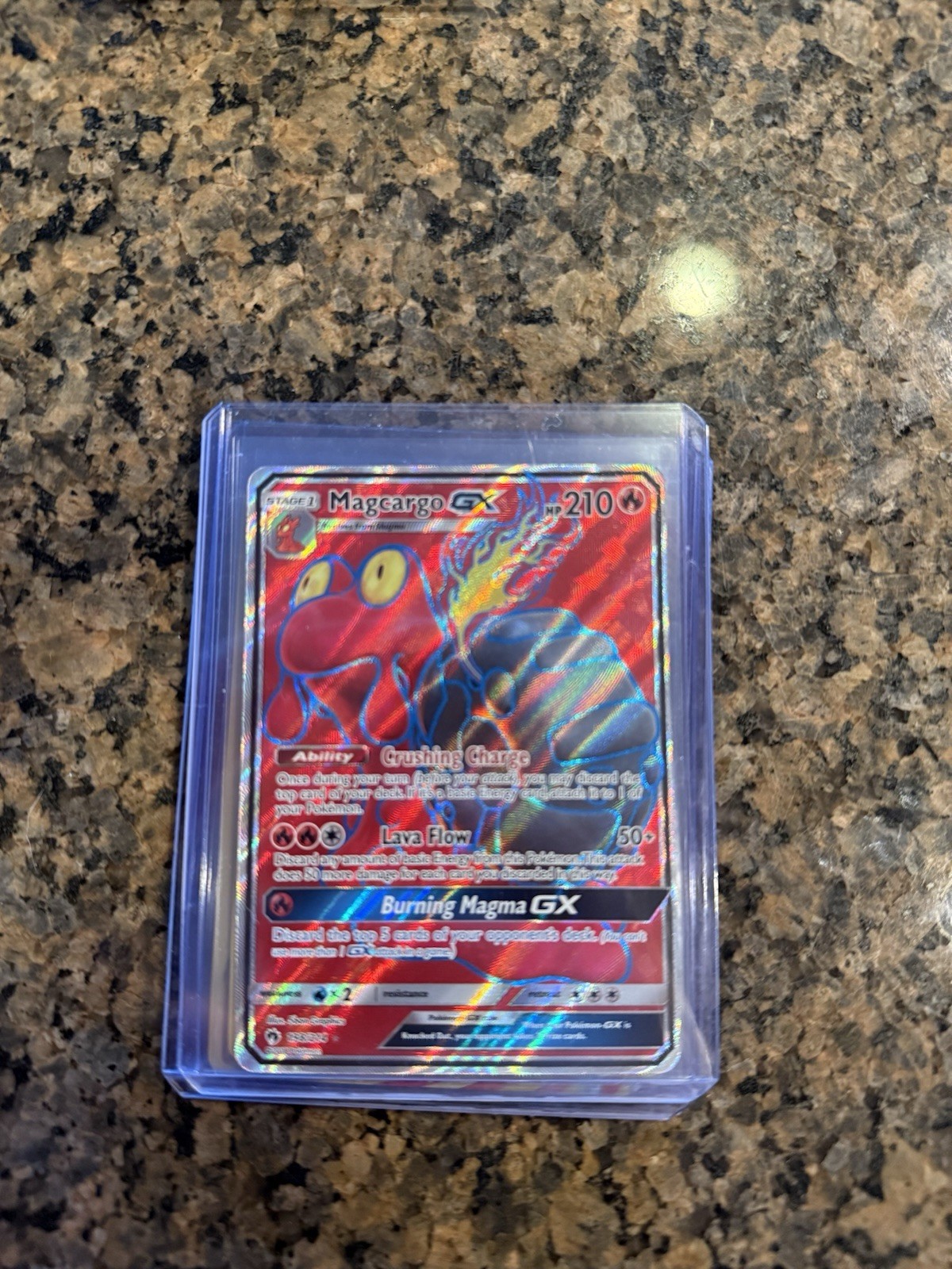 Pokemon Card - Magcargo GX SM Lost Thunder 198/214 Ultra Rare Full Art Holo NM