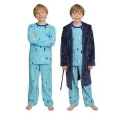 Lands' End Boys 2-piece Pajama  Robe Set Size XS 5/6
