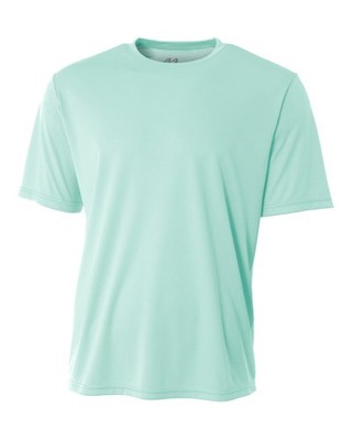 A4 N3142 Mens 100% Polyester Short Sleeve Cooling Performance Tee Stylish Tshirt