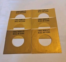 45 RPM 7" RECORD SLEEVES CO. SLEEVE 6 PACK SEE PHOTO Columbia Hall/Fame SLV394