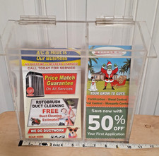 Outdoor Brochure Holder Wall Box with Lid 10 x10- 2 pocket Nice Acrylic Full sz