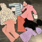 Vintage Barbie & Friends Hand Knit / Crochet Outfits Lot - Collection 5