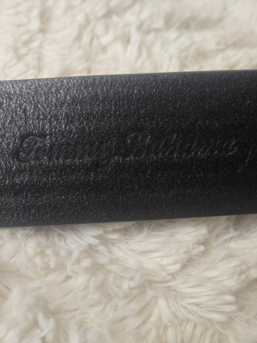 Tommy Bahama Black Genuine Leather Ribbed Mens 2" Wide Belt Size 36 - Picture 6 of 17