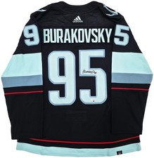 Seattle Kraken Andre Burakovsky Auto Blue Adidas Authentic Primegreen Jersey 54