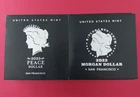 2023 $1 S PROOF SILVER PEACE & MORGAN DOLLAR WITH BOX/COA 2 COIN SET 23XL 23XF