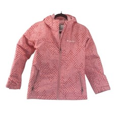Columbia Interchange SHELL ONLY Size M 10/12 Girls Pink Full Zip Hood Jacket
