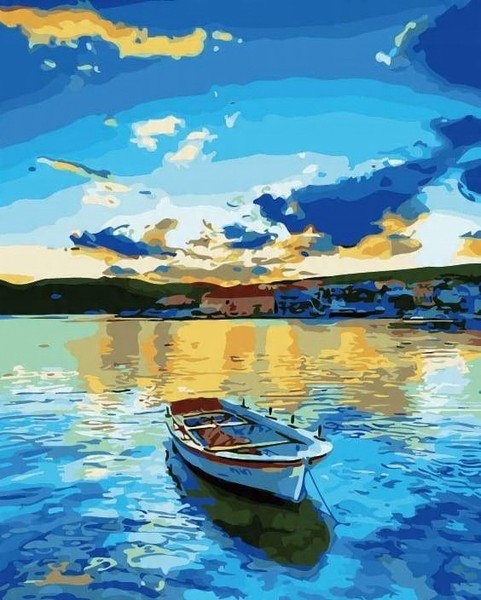 Diamantmosaik-Meeresboot-Stickerei, 30 X 40 Cm-image