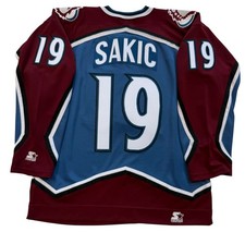 JOE SAKIC 1996 COLORADO AVALANCHE STARTER BLUE JERSEY SIZE XL