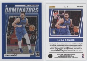 2022 Panini Donruss Optic Elite Dominators Blue Prizm /49 Luka Doncic Dončić #4