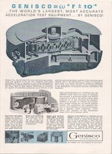 GENISCO Vintage 1962 Magazine Ad Aerospace Test Equipment Centrifuge Science