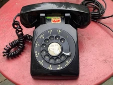 1967 vintage Bell Western Electric Black Rotary Dial Telephone Untested phone