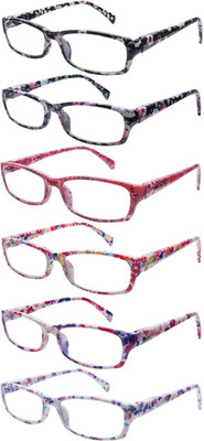 5 Pack Reading Glasses for Women, Blue Light Blocking Computer Readers, Ease Blu