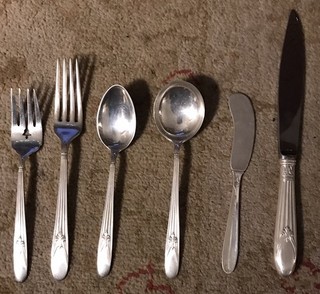 6 Piece Sterling Silverware Set 242.8 Grams