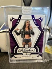 2024 Panini Flawless WWE Cora Jade Diamond Purple 5/8 Encased
