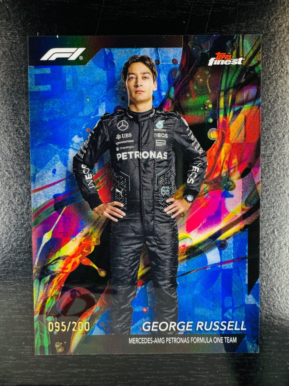 2024 George Russell Blue 95/200 Refractor Topps Finest #5 F1 Formula 1