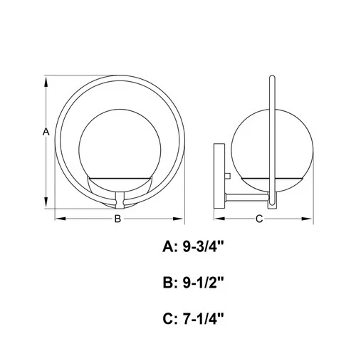 Vaxcel Lighting W0476 10" Tall Wall Sconce - Black - Picture 4 of 6