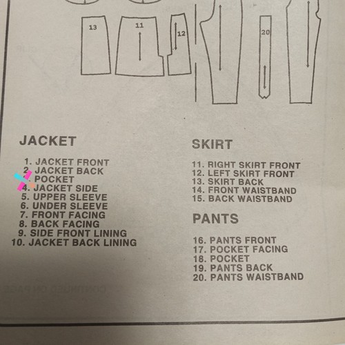 McCalls 9656 Size 18 Misses Lined Jacket Skirt Pants Petite-Able 1998 - Picture 9 of 11