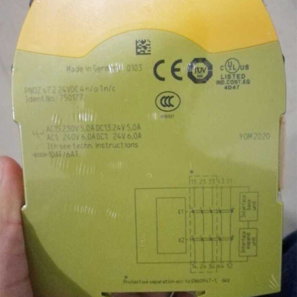 750177 For PNOZ s7.2 24VDC 4N/O 1N/C Safety Relay Module #F22