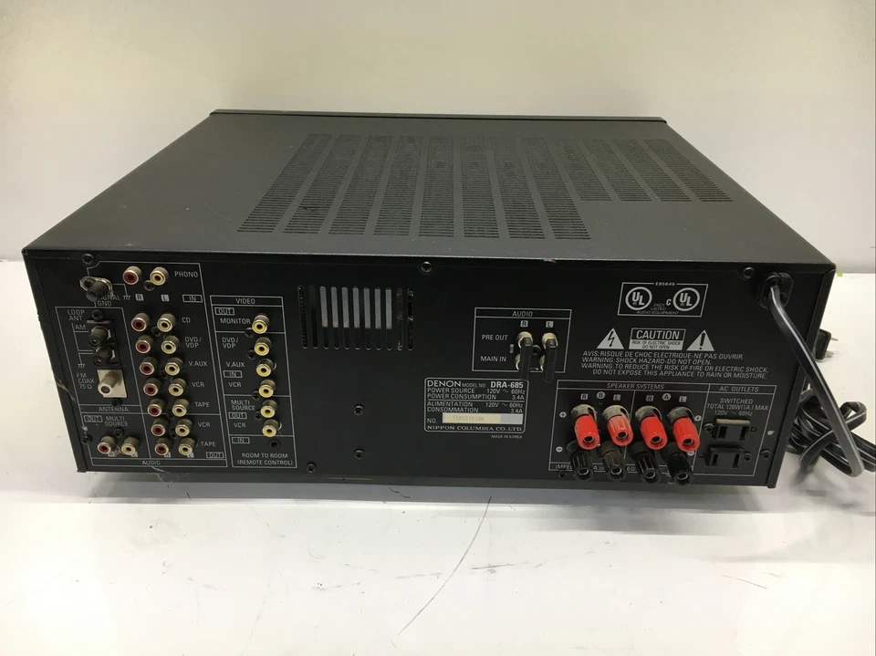 DENON DRA 685 Multi Room Home Audio Amplifier 100 watts - Image 4 of 4