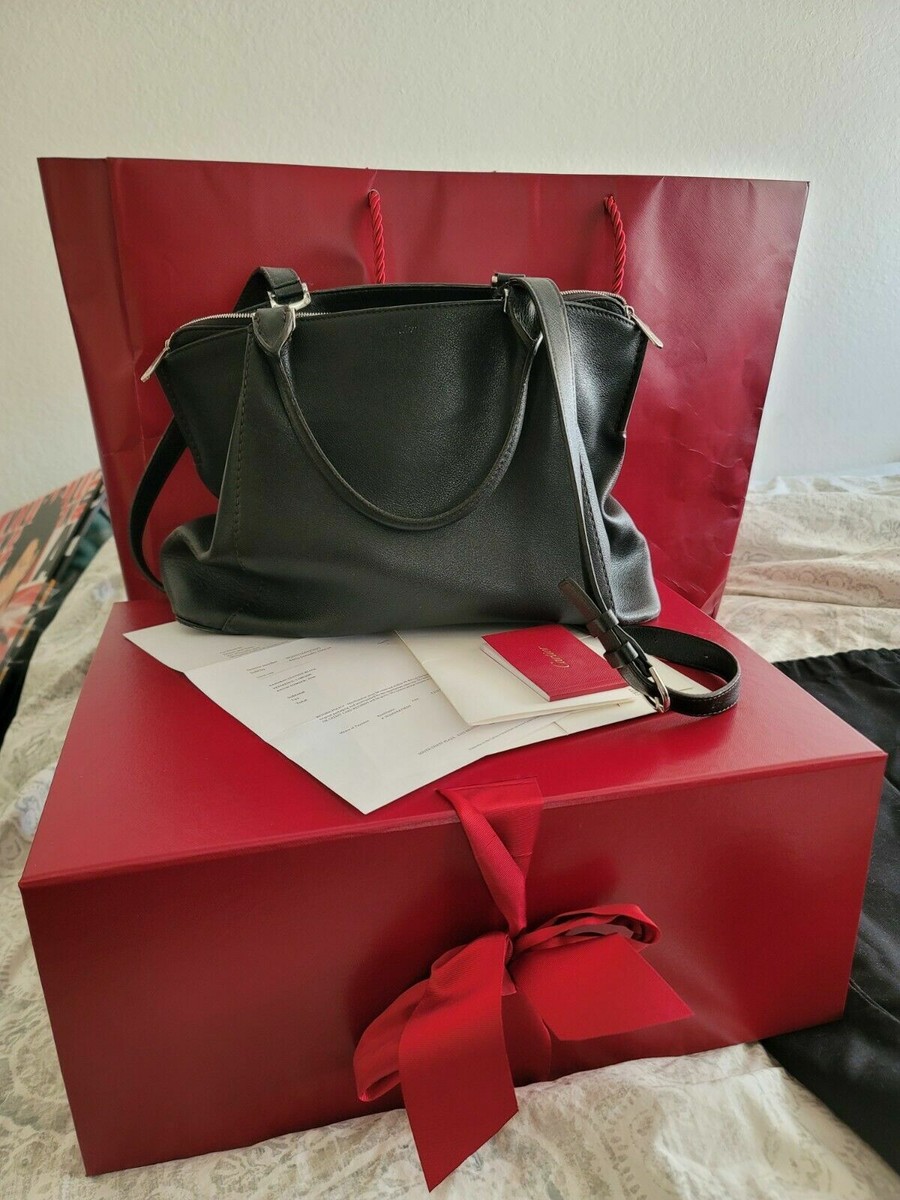 【Cartier】C de Cartier東西バッグ Authentic C de CARTIER Handbag Shoulder bag small black