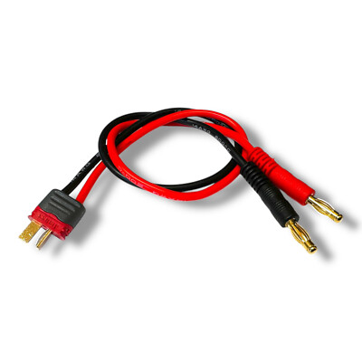   Amass Ladekabel mit T-Dean Deans Stecker   4mm Bananenstecker 30cm 14AWG iMax 