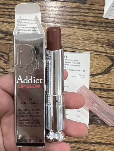 Dior ~ Dior Addict Lip Glow-Color Reviver Bálsamo ~ 020 Caoba ~ Nuevo en caja - Imagen 3 de 5