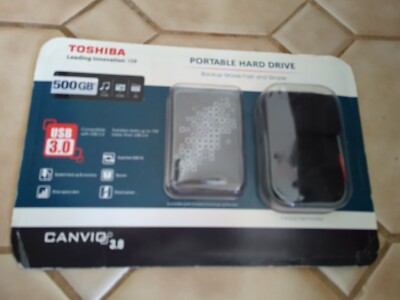 Toshiba Canvio 500 GB USB 3.0 Portable Hard Drive Black