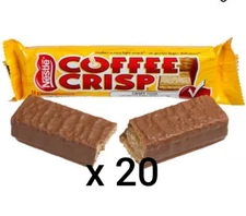 20 x Coffee Crisp Chocolate Candy Bar Nestle Canadian 50g each 