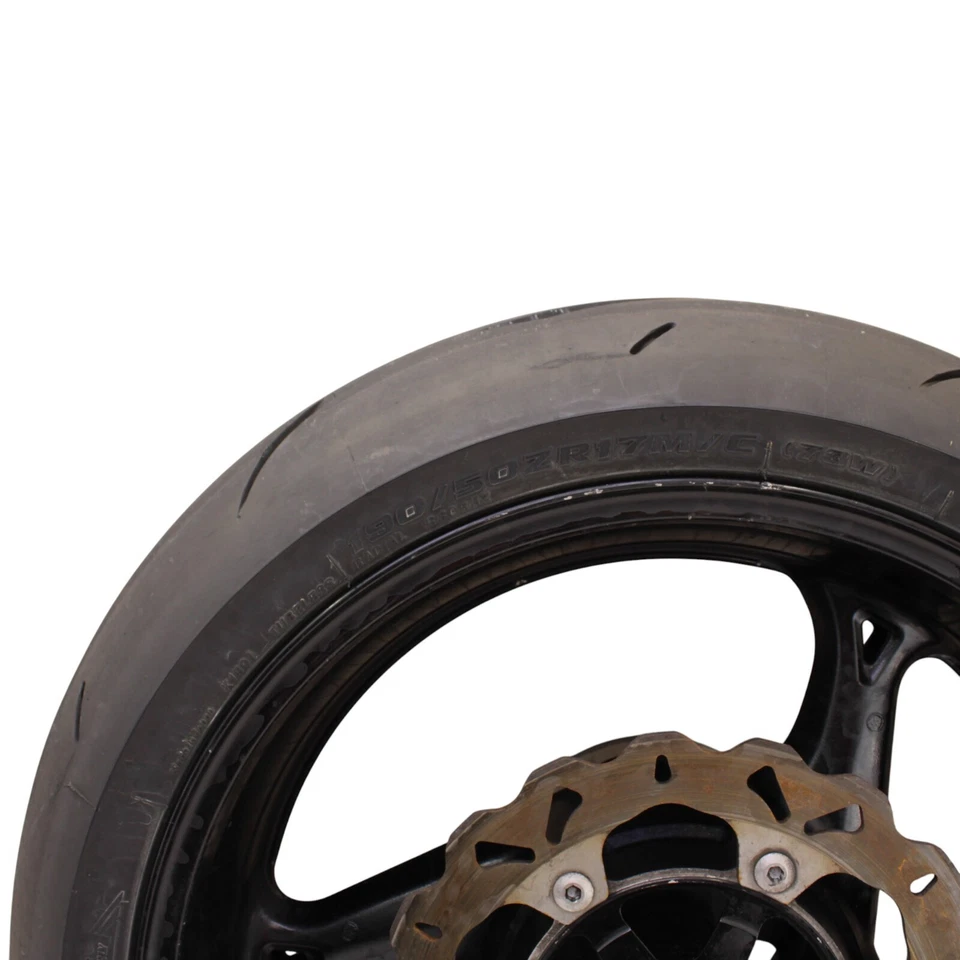 2008 - 2018 SUZUKI HAYABUSA REAR WHEEL BACK RIM STRAIGHT BRAKE ROTOR BLACK TIRE - Image 2 of 4