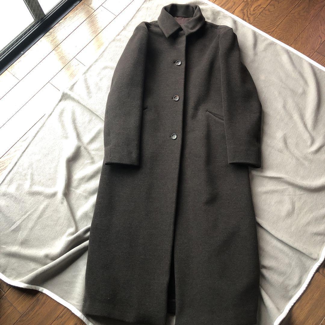 【送料&関税込】Jil Sander Long Wool Coat Jil Sander wool cashmere long coat dark brown 36 | eBay