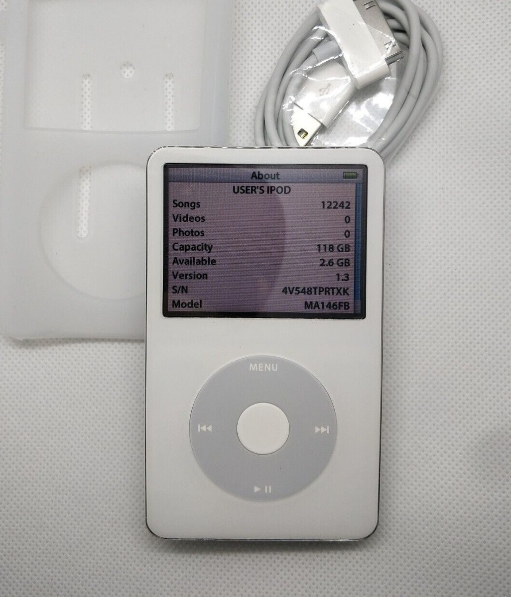 Apple iPod Classic ホワイト White Apple iPod Classic 5th Generation upgraded with SDXC