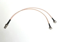 F Female to 2X F Male TV Split RG316 Coax High Quality USA Pick Your Length