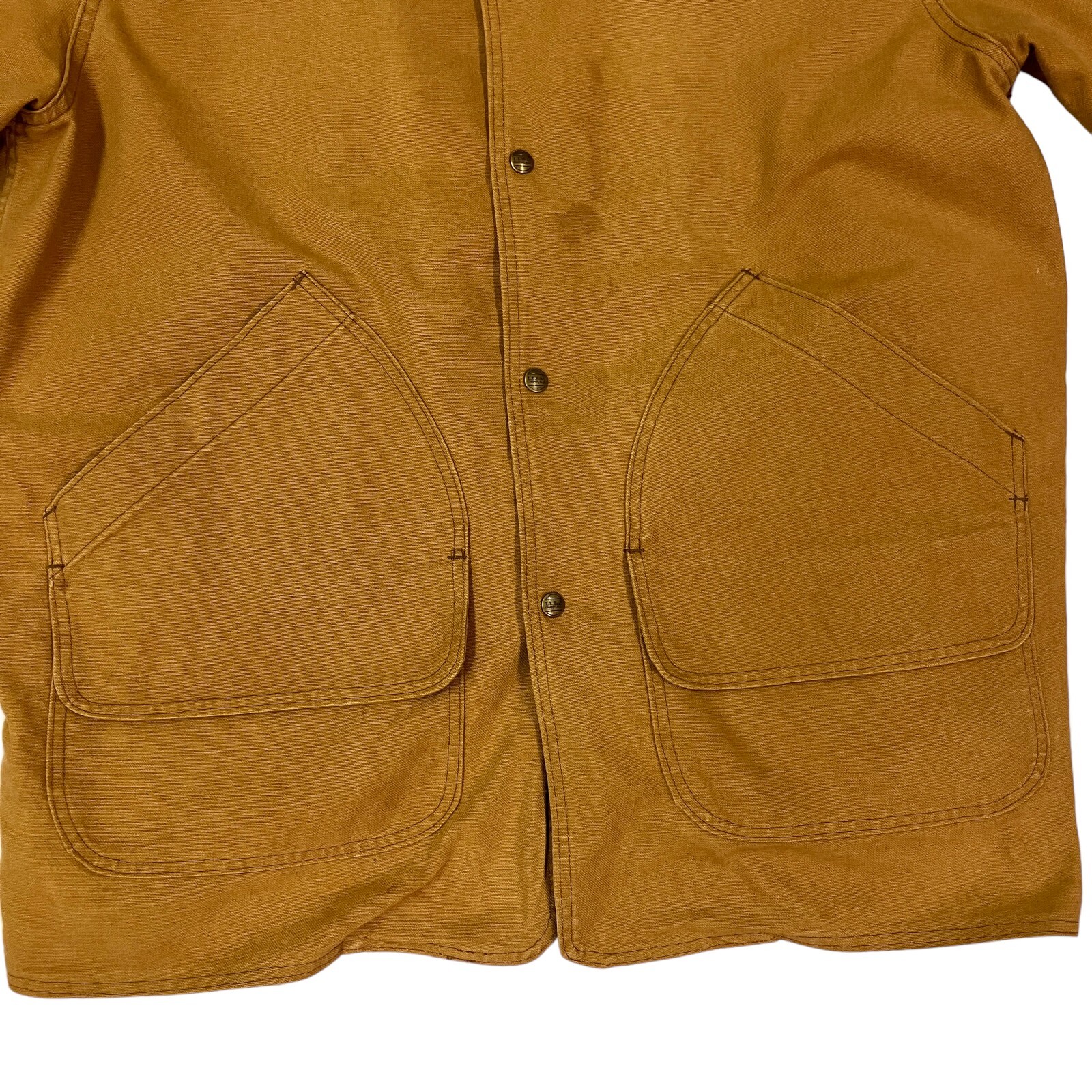 Vintage L.L. Bean Chore Jacket Wool Lining Brown Mens L Made in USA