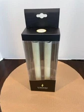 Luminara Flameless Taper Candles (2-Pack, Ivory/Ivoire) 1"x9.5" Flickering 