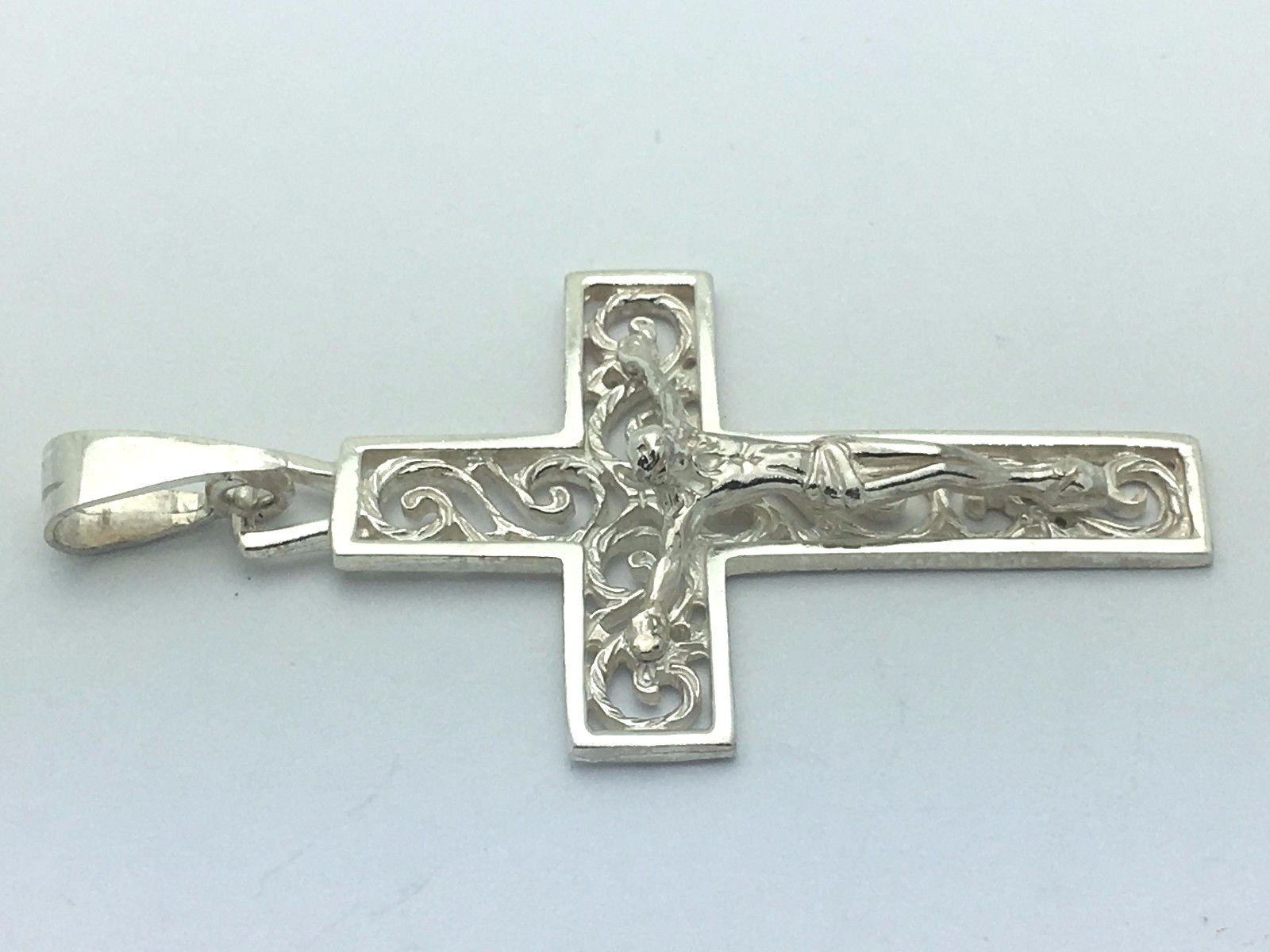 925 Sterling Silver Christian Jesus Christ Catholic Crucifix Cross ...